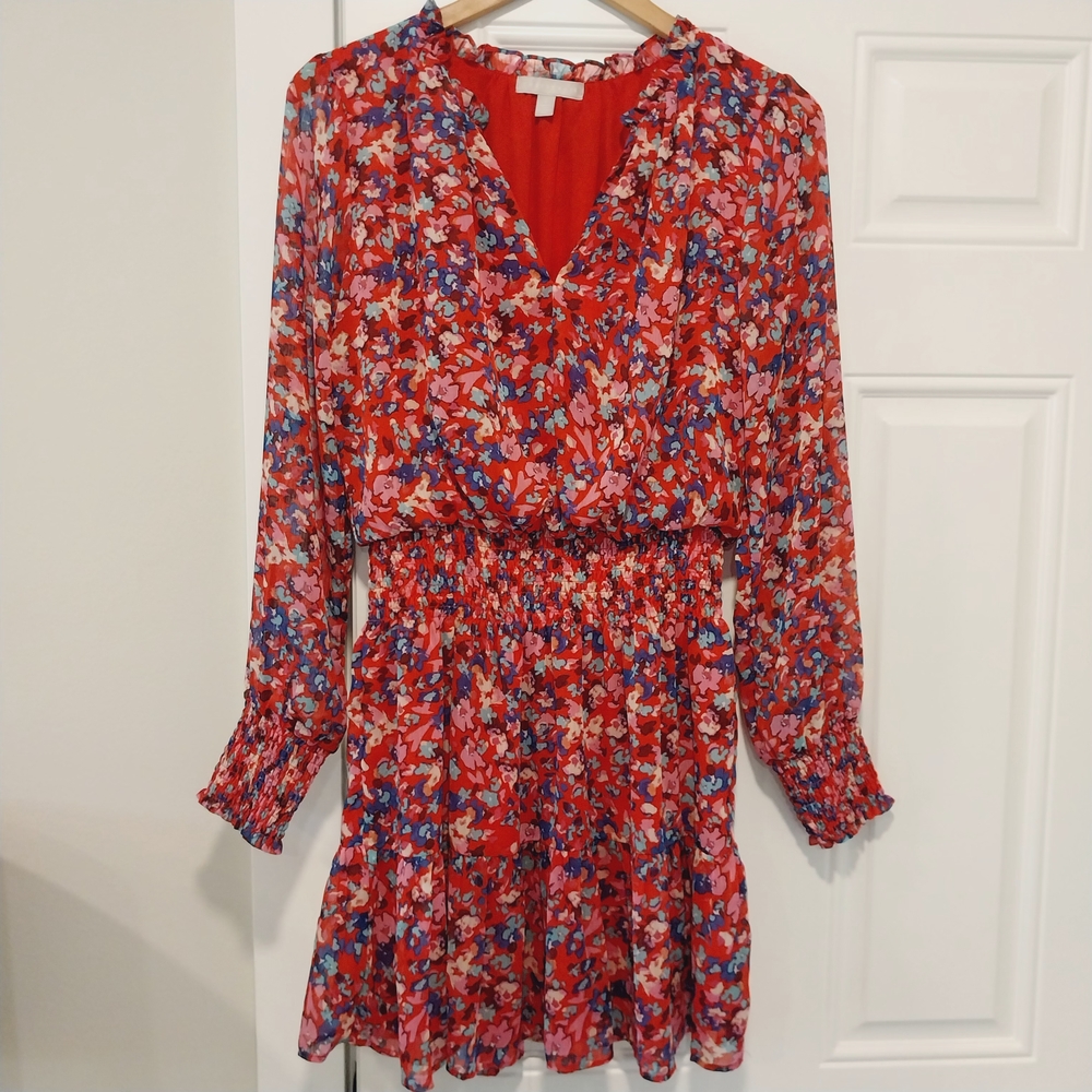 Chelsea28 Floral Print Long Sleeve Dress
